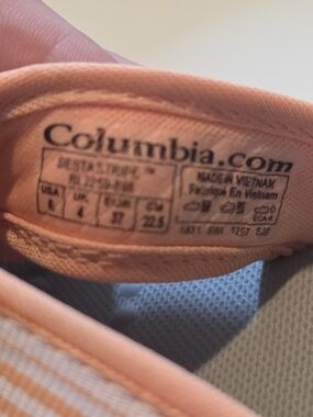 Columbia Women’s Siesta Stripe Slip-On Sandal in Peach